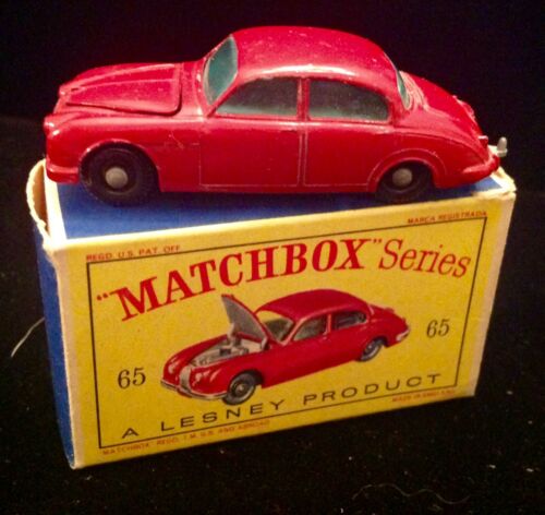 Vintage 1962 MATCHBOX CAR #65 JAGUAR 3.8 LITRE SEDAN MINT IN BOX Rare