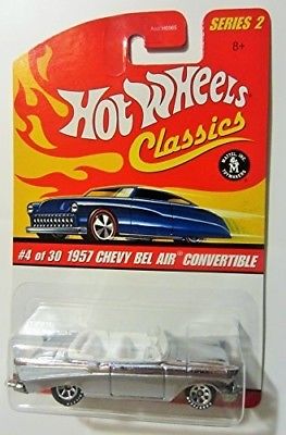 1957 Chevy BEL AIR Convertible (Silver) 2005 Hot Wheels Classics 1:64 Scale Ser