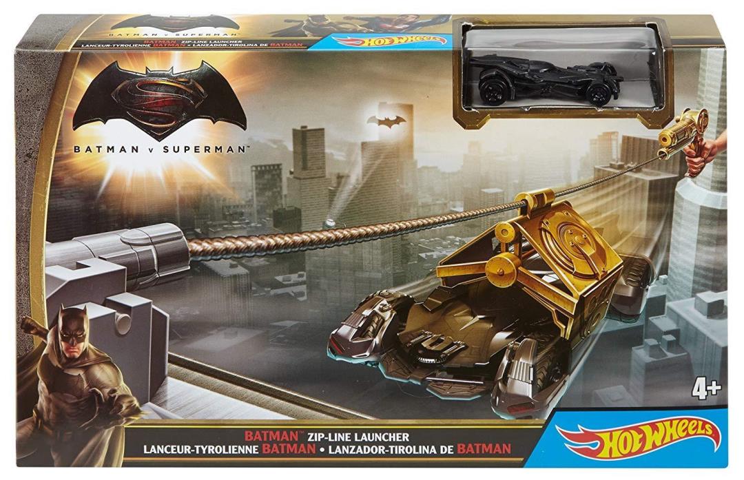 Hot Wheels Batman v Superman Dawn of Justice Batman Zipline Launcher Trackset