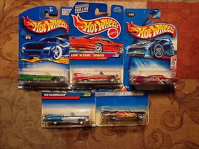 5 NEW Hot Wheels Die Cast Collectible -  1959 Caddy - 1995 - 2003