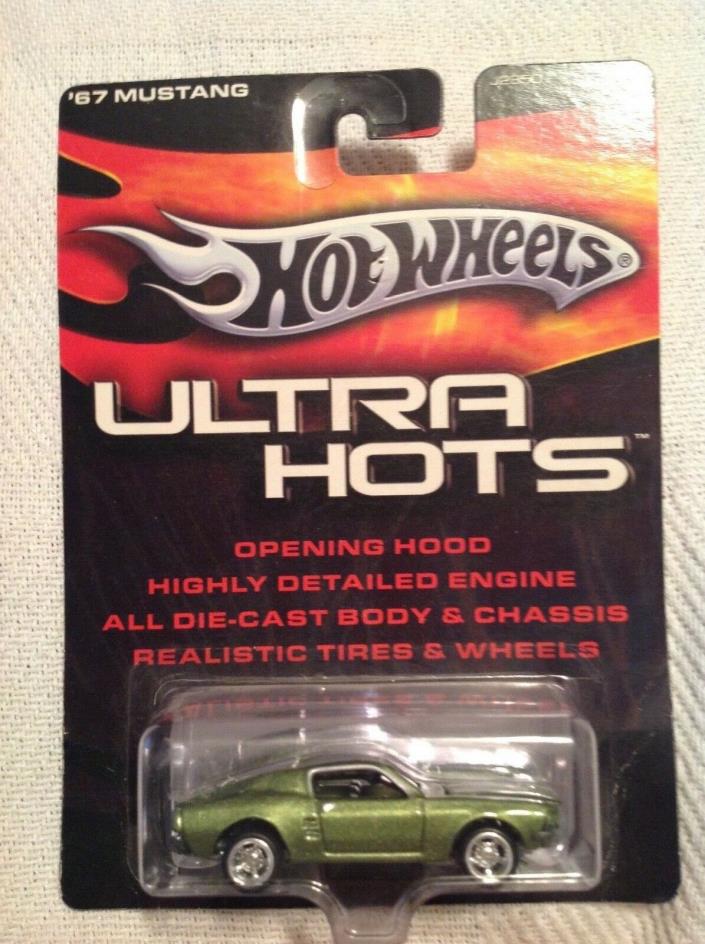 HOT WHEELS  ULTRA HOTS - 67 MUSTANG - J2850 - GREEN/BLACK - @2005 - NEW