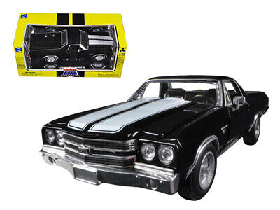 1970 Chevrolet El Camino SS Black 1/24 Diecast Car Model by New Ray