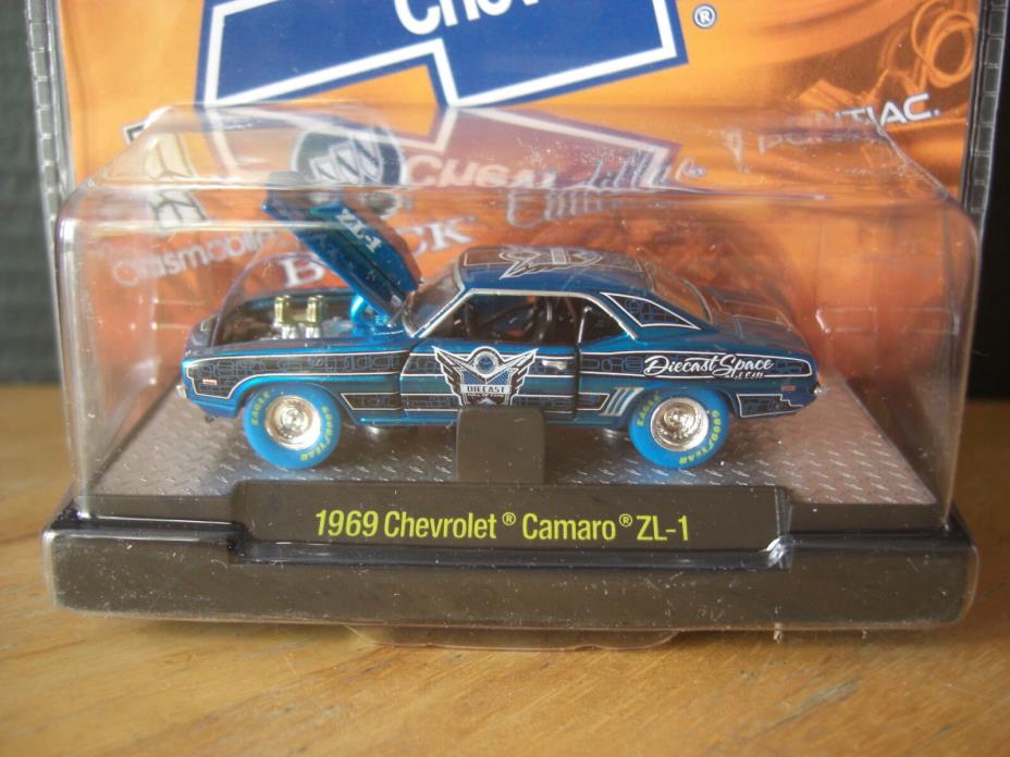 M2 Machines 1969 69 Camaro ZL-1 Blue Tires Super Chase 1/64 Diecast  Toy Con LV