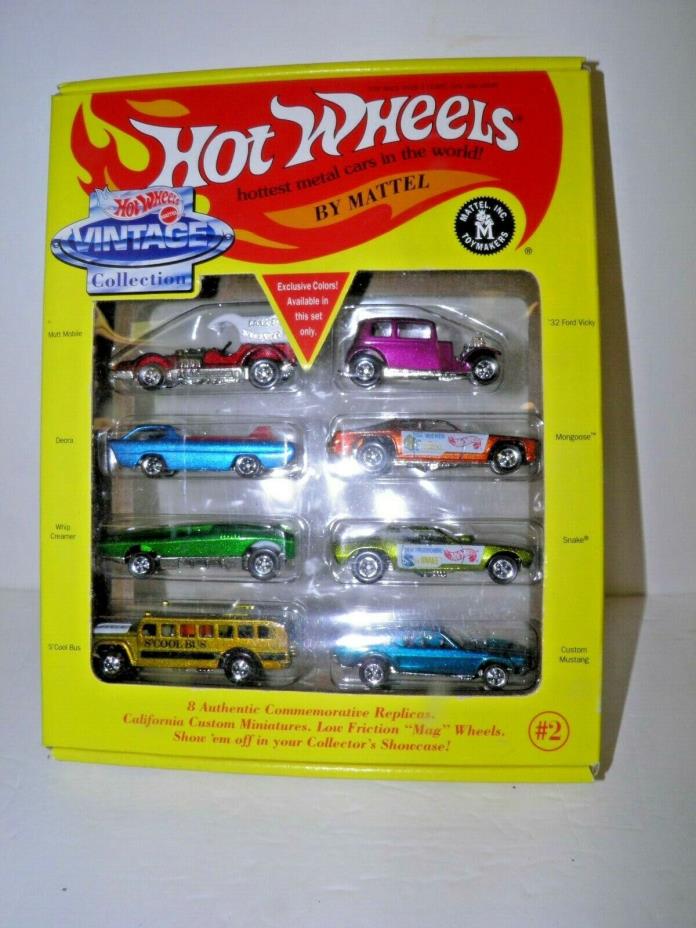 HOT WHEELS VINTAGE COLLECTION SERIES #2 8 PACK MIP EXCLUSIVE CARS !!!!!