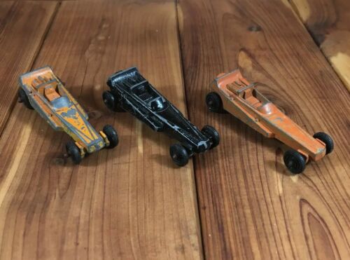 Tootsie Toy Lot - Wedge Dragster #2 & Dragster #3 - USA! Small Cast Toy Car