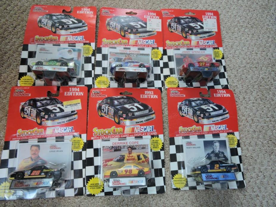 Lot of 6 1993-1994 Stock Car Nascar