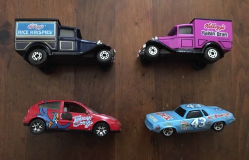Vintage Hot Wheels Matchbox Diecast Toy Car Lot Cereal Box Theme