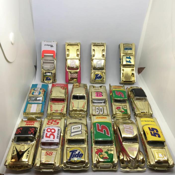 Racing Champions Gold Diecast Cars Gold Edition Lot of 16 Different Models Rare