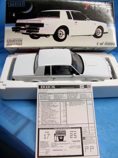GMP 1986 Buick Regal T-Type 1:18 Limited Edition 1/5004 White 1:18 Diecast MIB