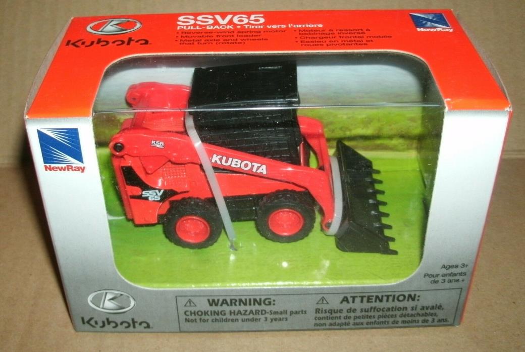1/38 Scale Kubota SSV65 Skid Steer Loader Construction Toy - New Ray 34197