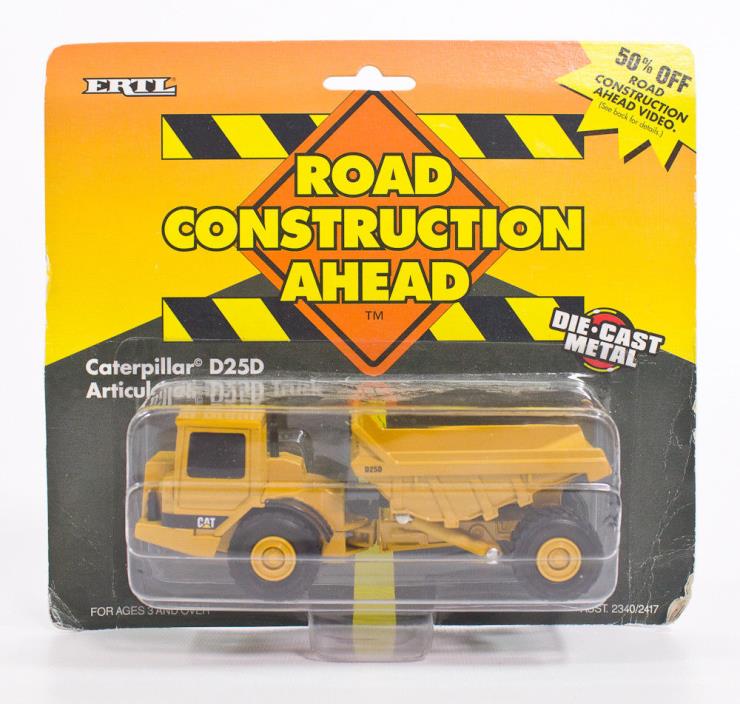 Caterpillar D25D Articulating Dump Truck Road Construction Ahead 1995 ERTL