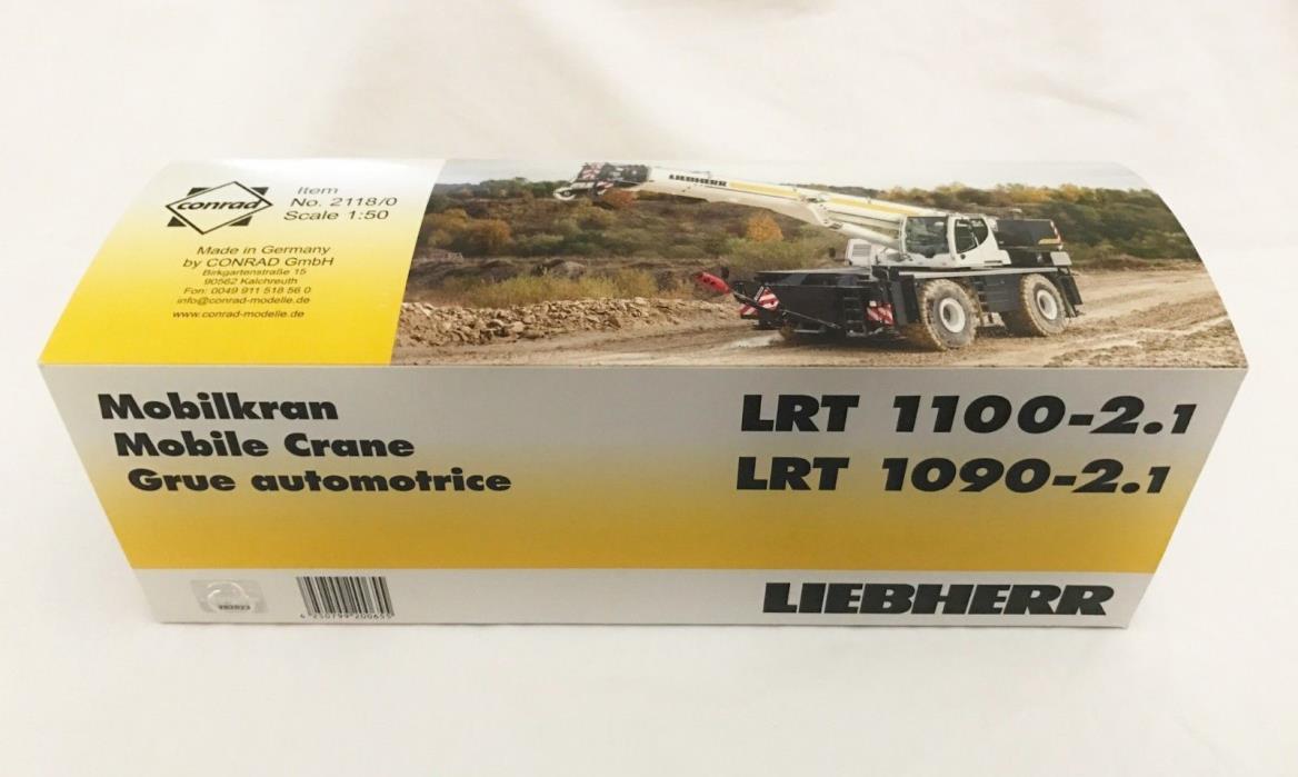 LIEBHERR DieCast Mobile Crane Model LRT 1100-2.1 LRT 1090-2.1 Conrad MINT IN BOX