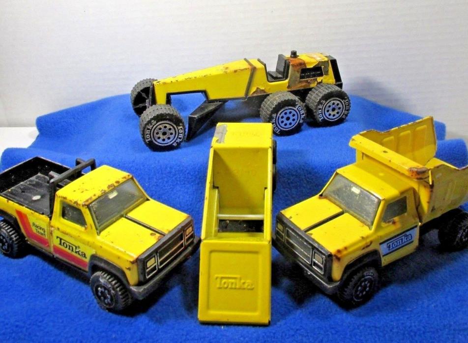 VTG TONKA Lot 4 Construction Vehicles Dump Truck Pickup Road Grader Dump Trailer