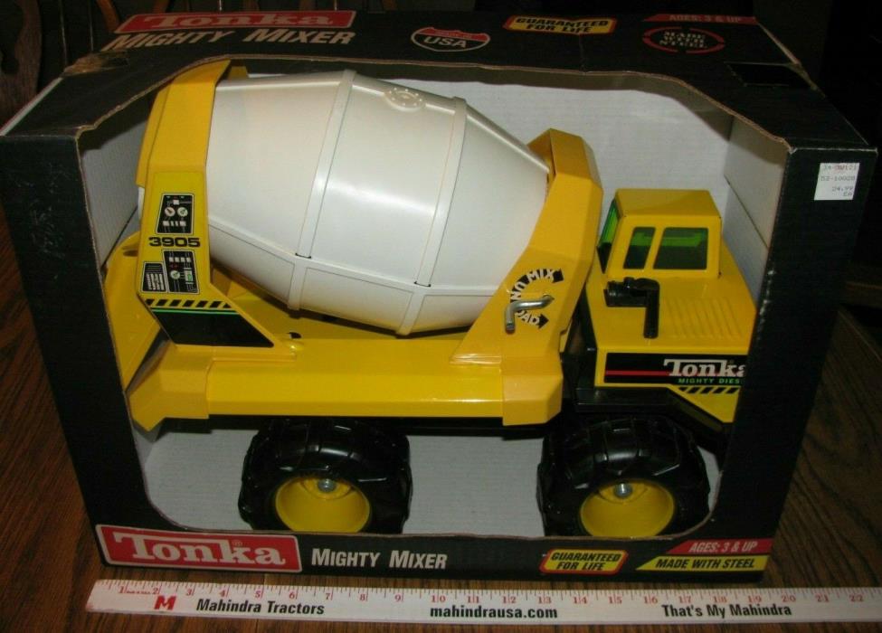Tonka Mighty Mixer Concrete Cement Truck 1992 Steel Construction Toy 93905 HUGE!