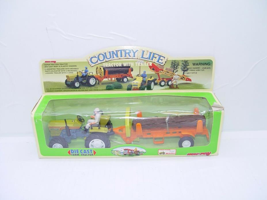 NEW-RAY COUNTRY LIFE TRACTOR WITH TRAILER