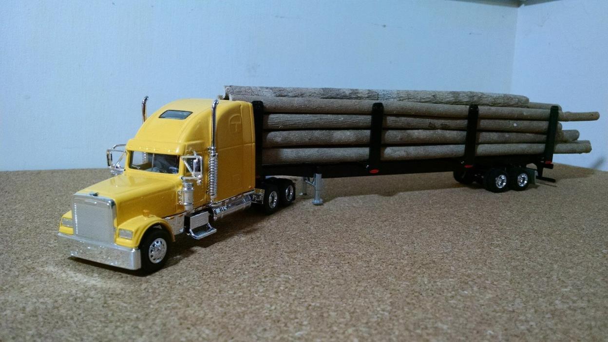 1/64 Freightliner & Custom made Logging Trailer with Logs  ( B )