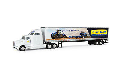 1:64 New Holland Semi with Van Trailer