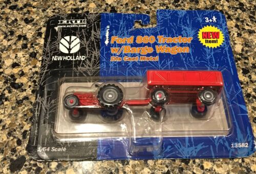 ERTL Ford 860 Tractor W/Barge Wagon Diecast 1/64 Scale 13582 New!