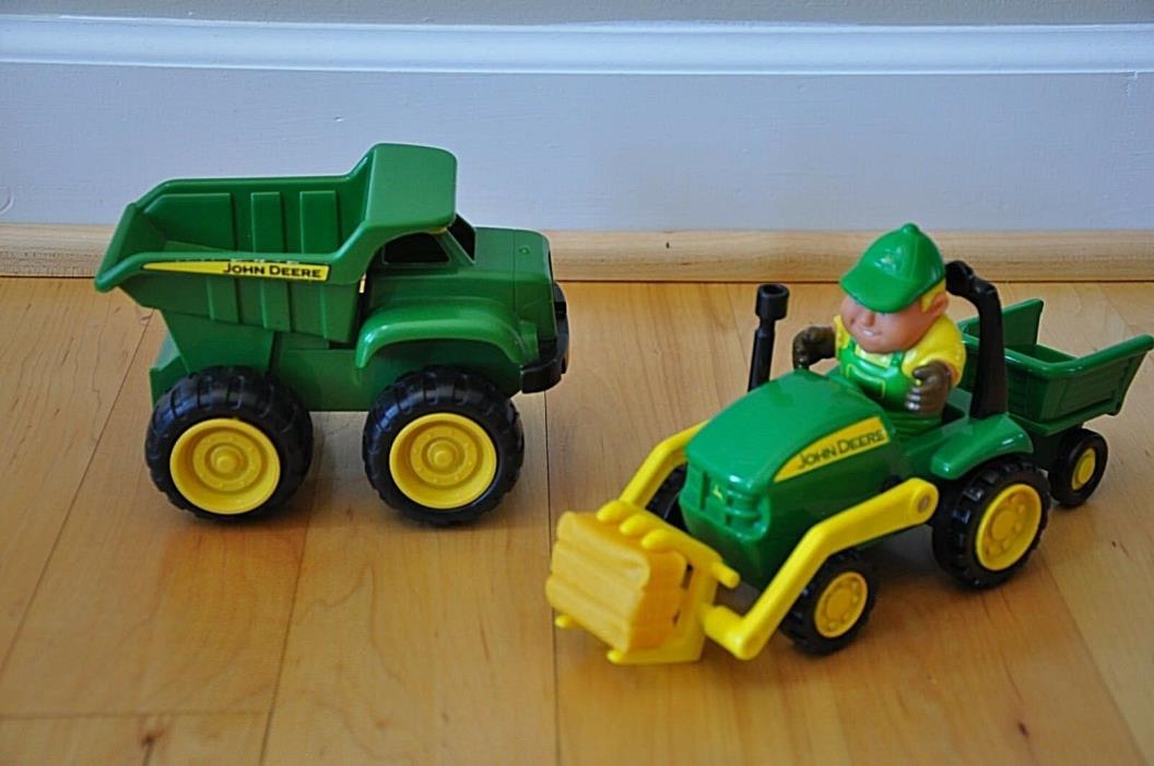 Learning Curve John Deere First Farming Fun Load Up Tractor Cart Dump Truck