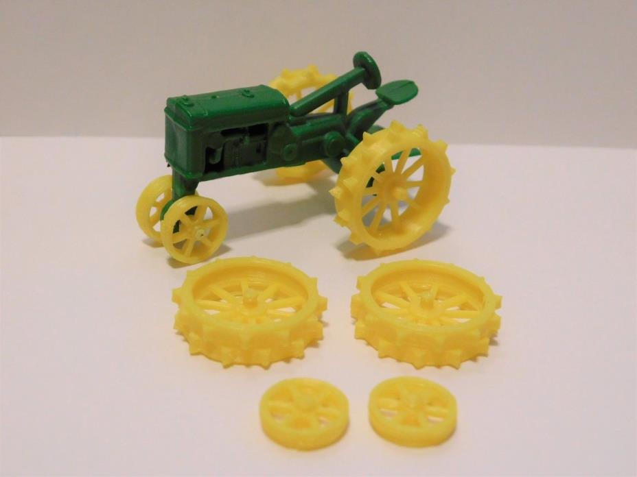 Custom 3D printed steel wheels for 1/64 John Deere 