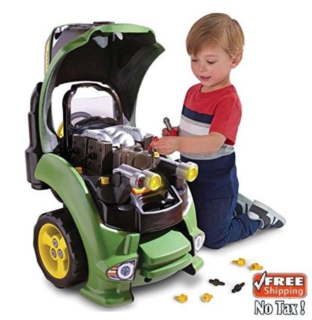 John Deere Toys Kids Tractor Engine Young Mechanic Toy Educational Service Learn