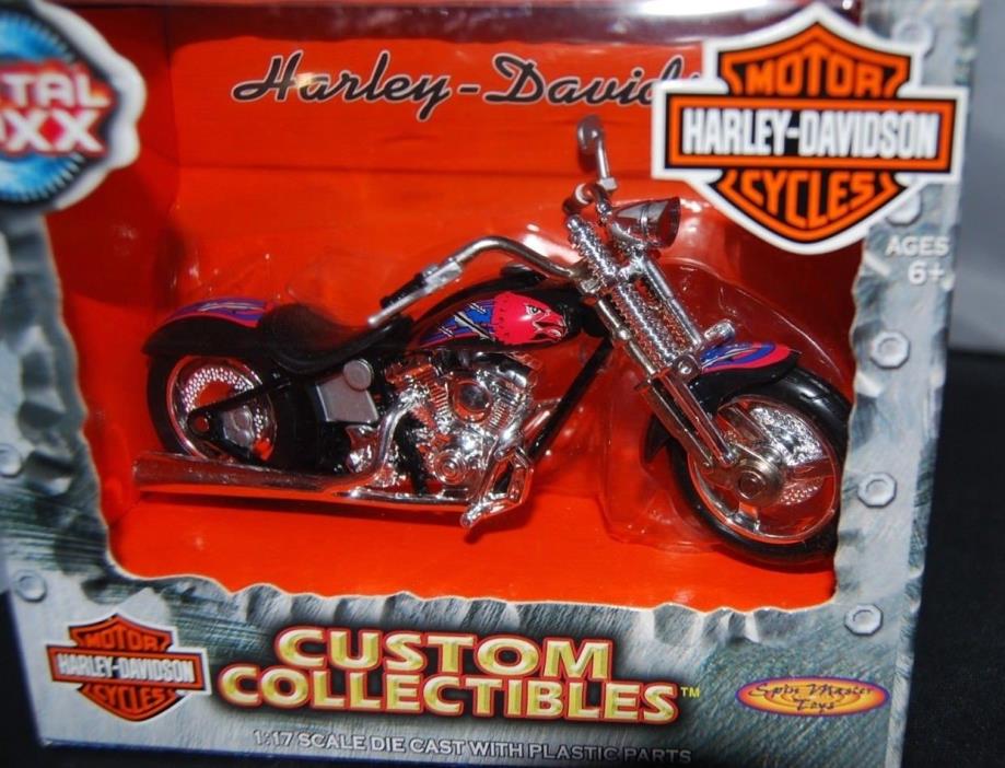 HARLEY DAVIDSON METAL MAXX Custom 1:17 CUSTOM FXSTS/FXSTSI Motorcycle Model