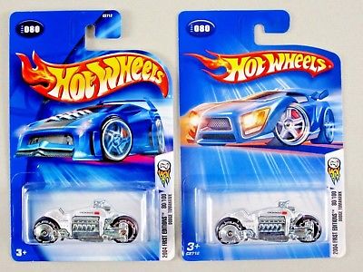 Hot Wheels DODGE TOMAHAWK 2004 First Editions *PACKAGE VARIATION BUNDLE*