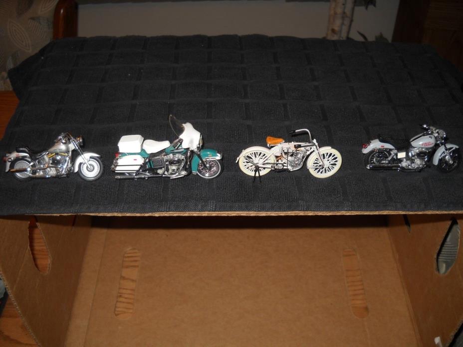 FRANKLIN MINT-HARLEY DAVIDSON MOTORCYCLES 1/24 LOT of 12 with C.O.A 'S -AWESOME