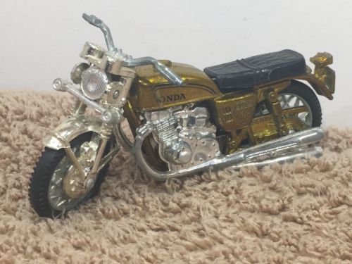 Vintage ZEE Toy Ridge Rider Honda CB750 Motorcycle Diecast Gold