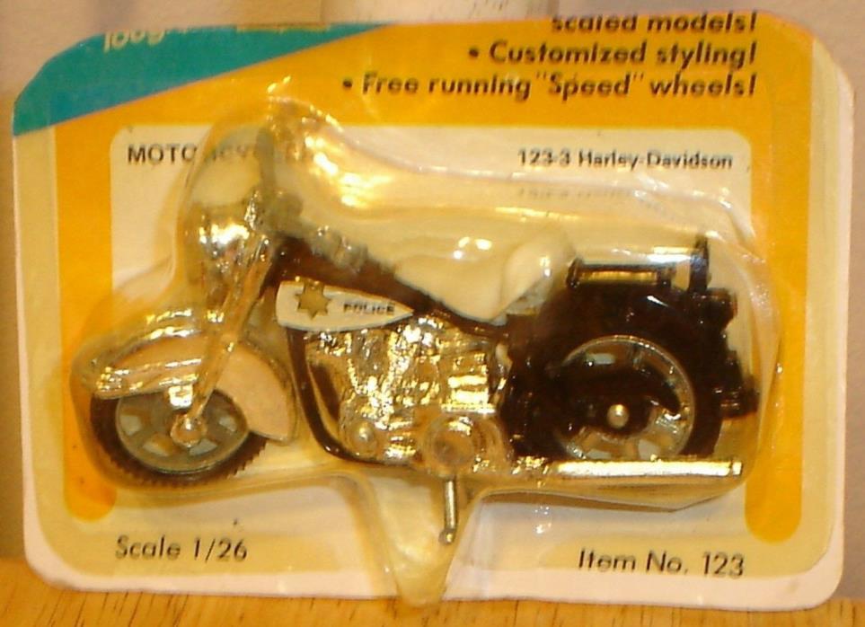Vintage 1981 Kidco Tough Wheels 123-3 Die Cast Harley-Davidson Motorcycle 1/26