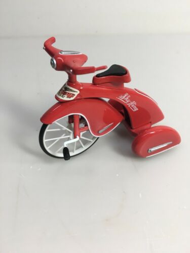 MINIATURE RED SKY KING TRICYCLE DIE CAST BRUNSWICK CORP. - MOVEABLE PARTS~