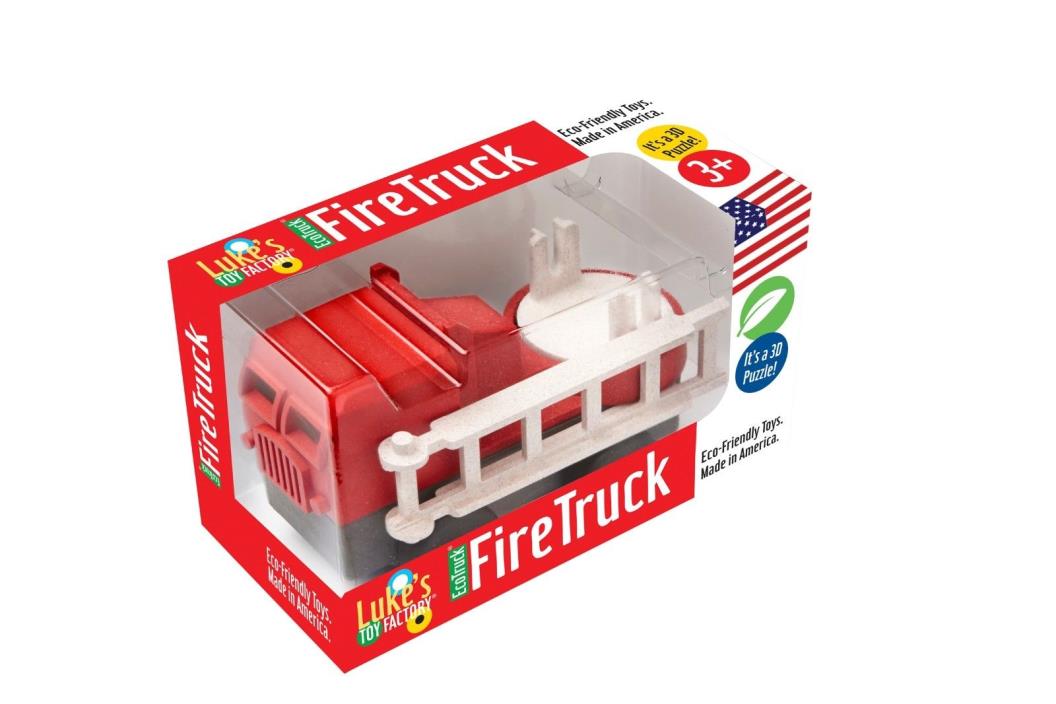 Luke's Toy Factory Fire Truck~3-D Puzzle~Eco-Friendly Toys~Fast Shipping