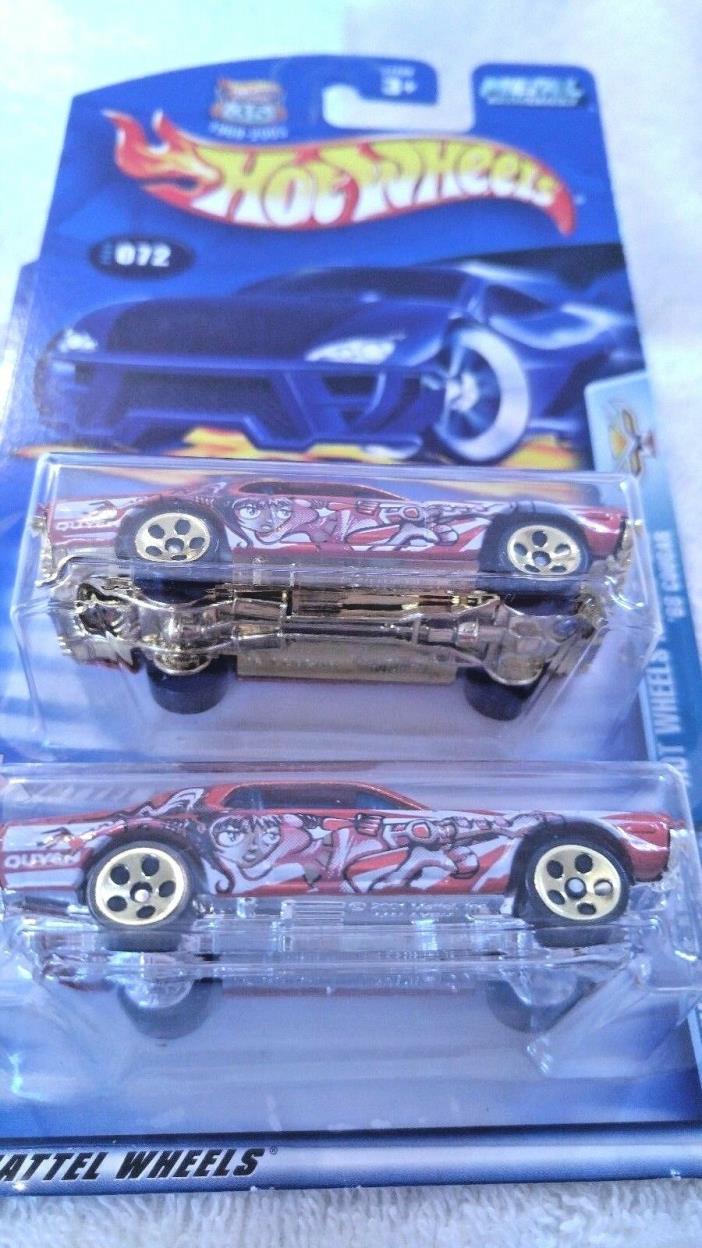 Hot Wheels 2003 #72 '68 Cougar - Two Base,Grill Variations Chrome & Gold Chrome.