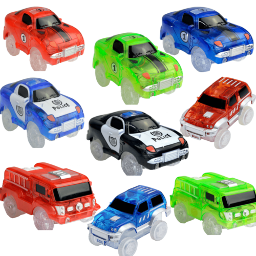 4 pack LED Cars for Glowing Race Tracks