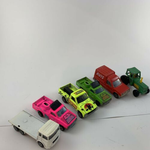 Vintage Majorette Lot Of 6 Toys Trucks Tractor 1970s Made In France Die Cast