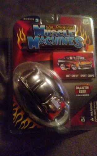 The Original Muscle Machines Series 3 1957 '57 Chevy Sport Coupe Black Die-cast