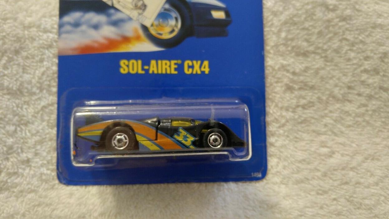 Hot Wheels 1990 International Card (#2) Sol-Aire CX4 HO Wheels w/protecto pack.