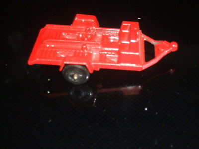 Tootsietoy Tootsie Toy Red Motorcycle Trailer Made in USA  NICE