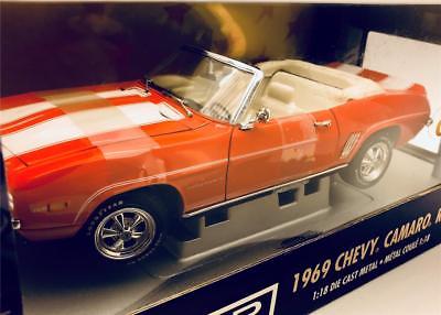 American Muscle 1/18 1969 Chevy Camaro RS Cragar Orange Diecast Model Car