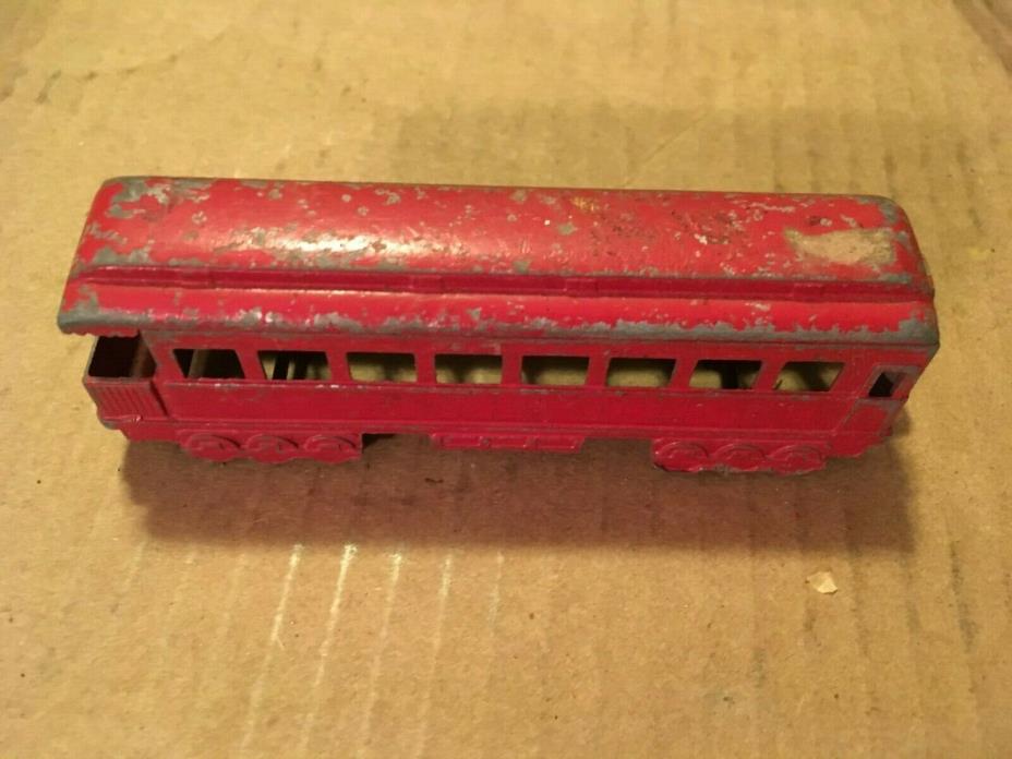 Vintage Midgetoy Red Die Cast Train Passenger Car