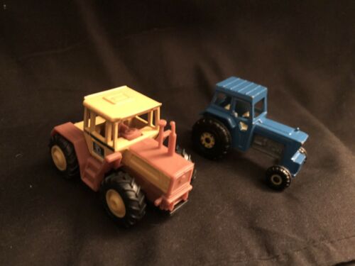2 Matchbox Superfast Tractors 1978  #46 Ford & 1990 MB Trac 1500 Turbo!