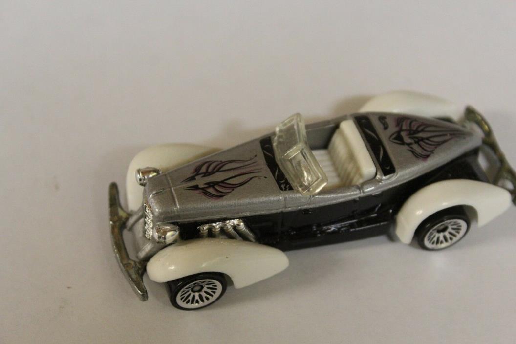 hot wheels 1978 white/blue/silver auburn  roadster, very good, convertible