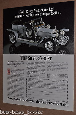 1989 Franklin Mint advertisement for the 1907 Rolls Royce Silver Ghost model