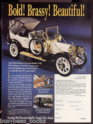 1992 Franklin Mint advertisement for 1912 PACKARD VICTORIA model