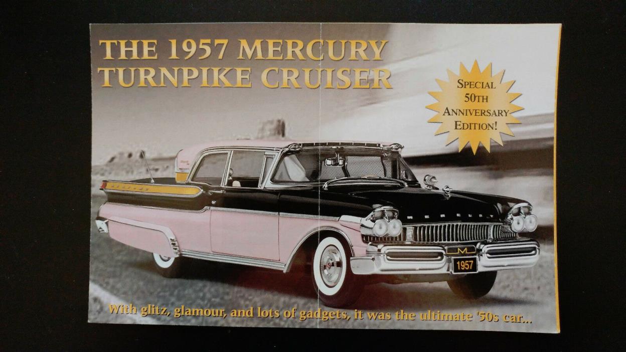rochure - 1957 Mercury Turnpike Cruiser Pink/Blk Free Ship -made by Danbury Mint