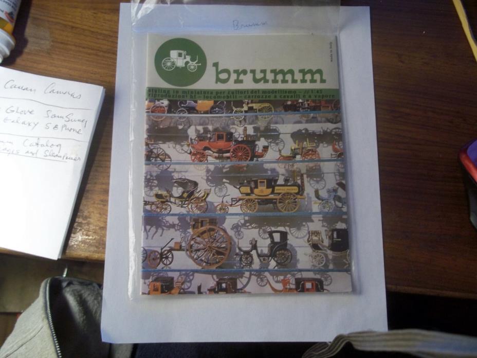 Brumm Toy car catalog Carriges and steam powered nice color pics