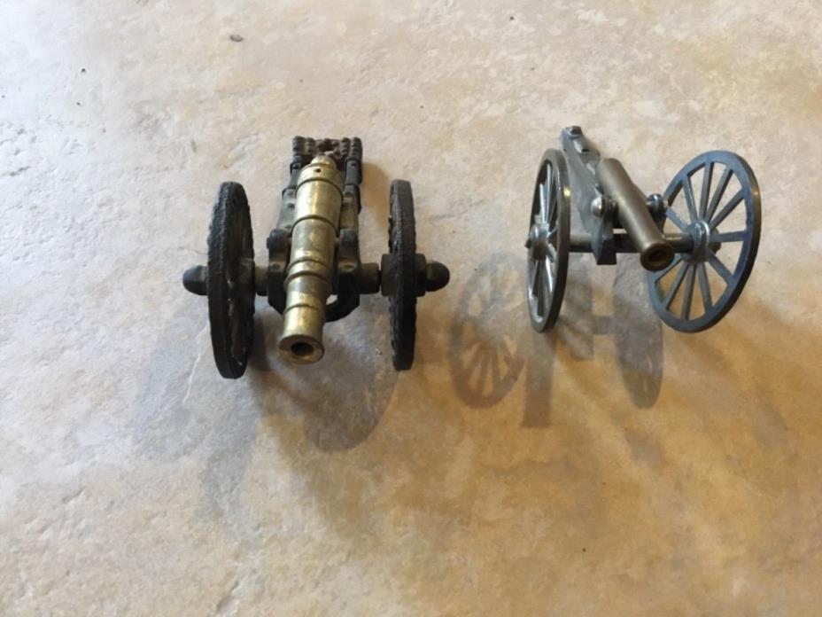 Vintage toy cannon cast iron brass collectible