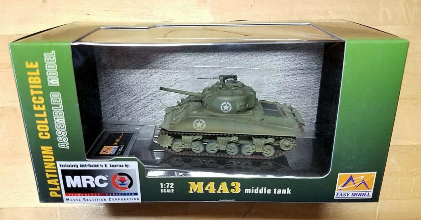 Easy Model 1:72 U.S. Army Sherman M4A3 Tank NEW 36255