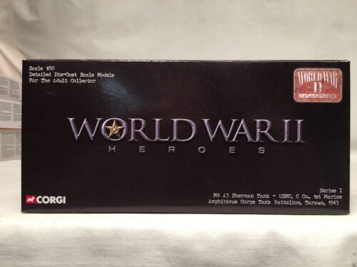 CORGI WORLD WAR II M4 A3 SHERMAN TANK 51009 NIB 1:50 USMC,CCO, TARAWA,  CONDOR