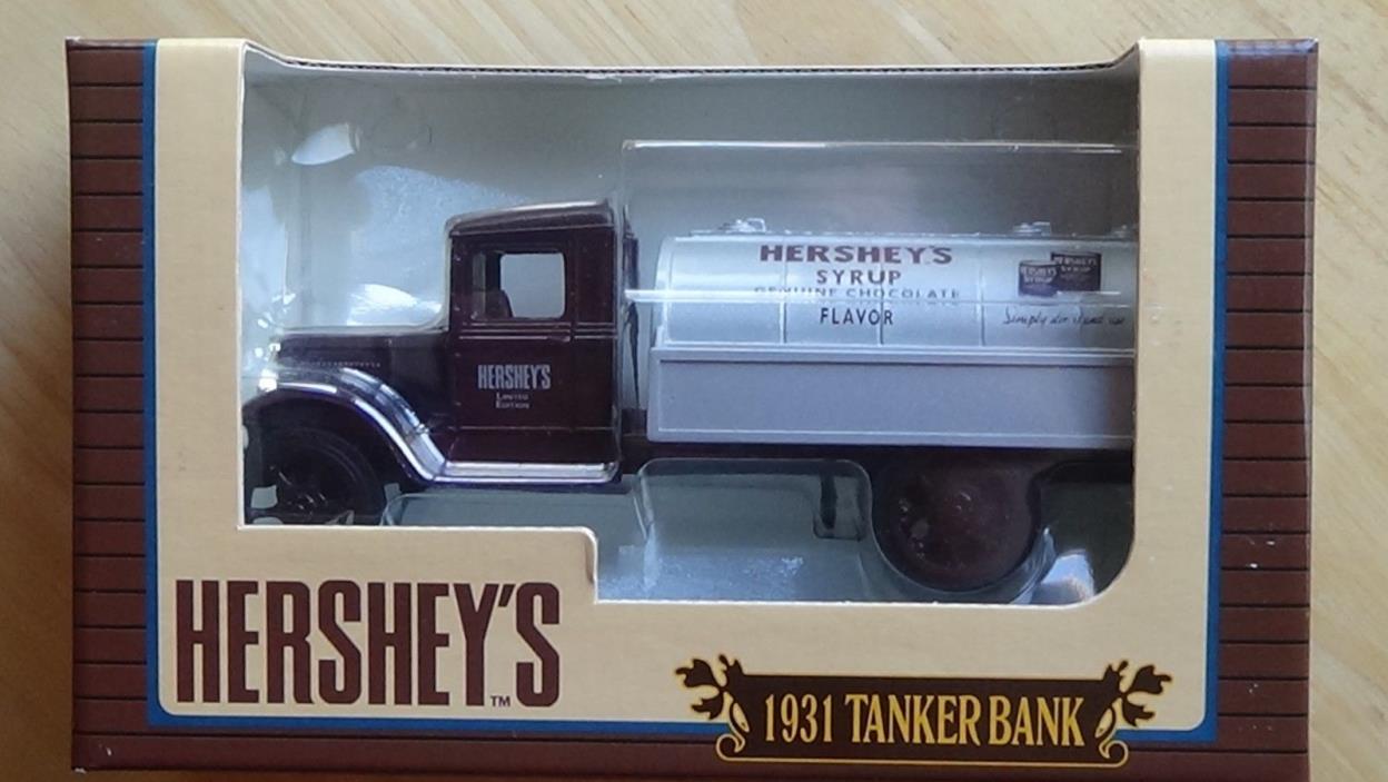 ERTL Collectibles Hershey's Syrup 1931 Hawk Tanker Truck Bank LE NEW in Box